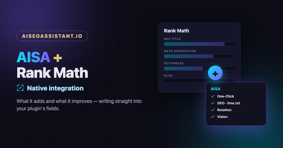 AISA + Rank Math integration: what it adds and improves