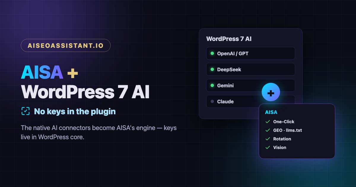 AISA + WordPress 7: the native AI connector as provider